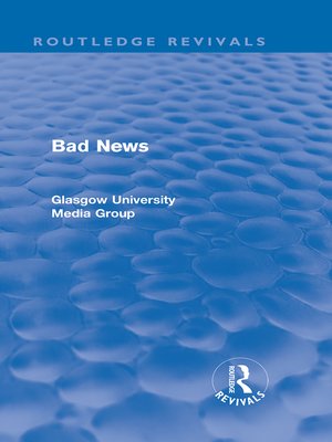 cover image of Bad News (Routledge Revivals)